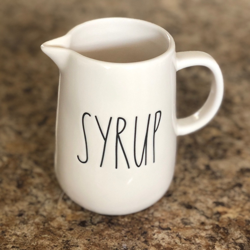 White Syrup Pitcher Jug - Ceramic Pourer